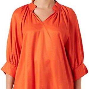 KAFFE  size 10  Women's 1/2 Sleeve Loose Fit blouse 100% viscose